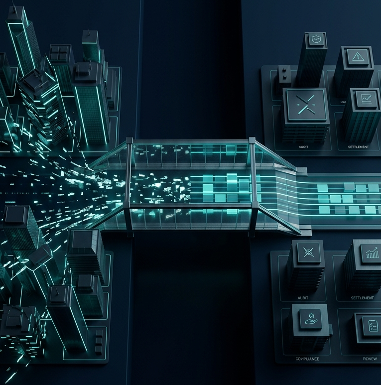 xMandate architecture — trust bridge between execution systems and downstream consumers